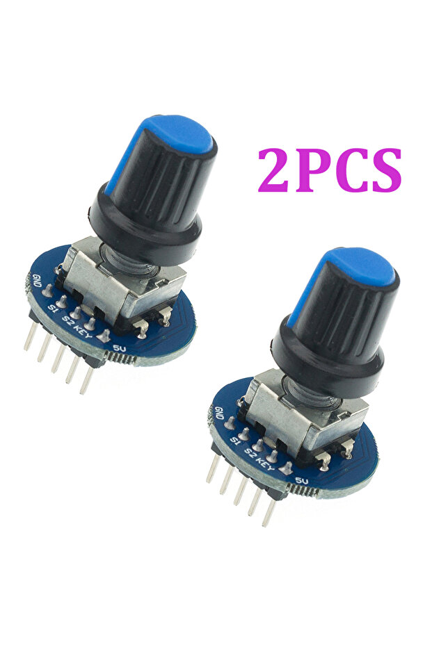 2PCS Rotary Encoder 2PCS Rotary Encoder Module Brick Sensor Development Round Audio Rotating Potenti - 1