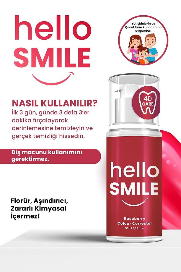 Hello Smıle Ahududu Aromalı 4d Beyazlatıcı Diş Jeli - 5