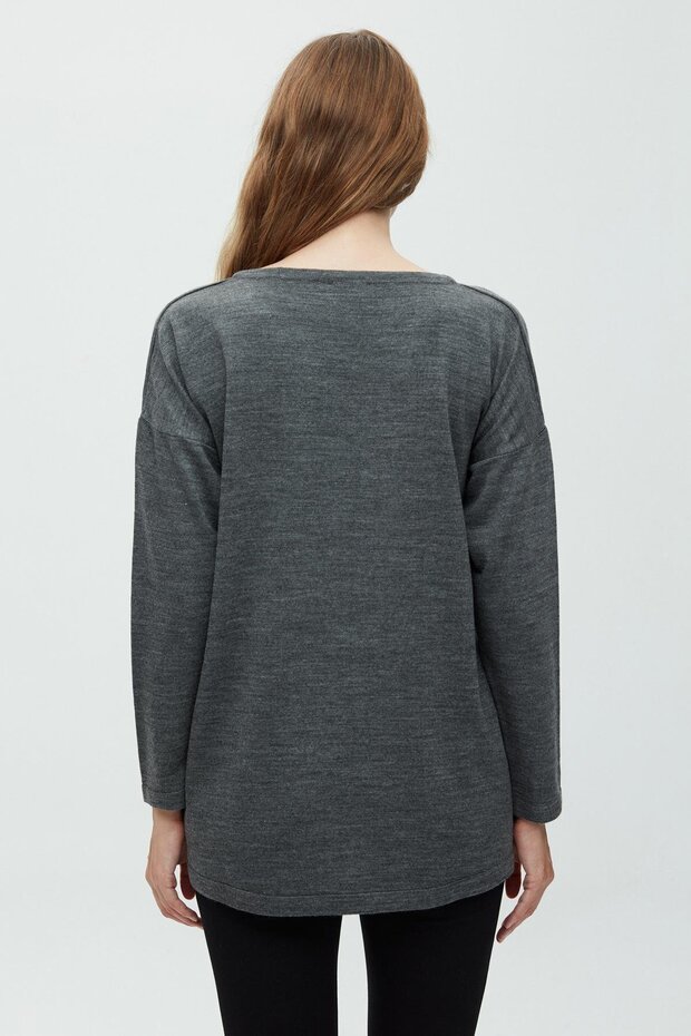 Cep Taşlı Triko Basic T-Shirt - 5