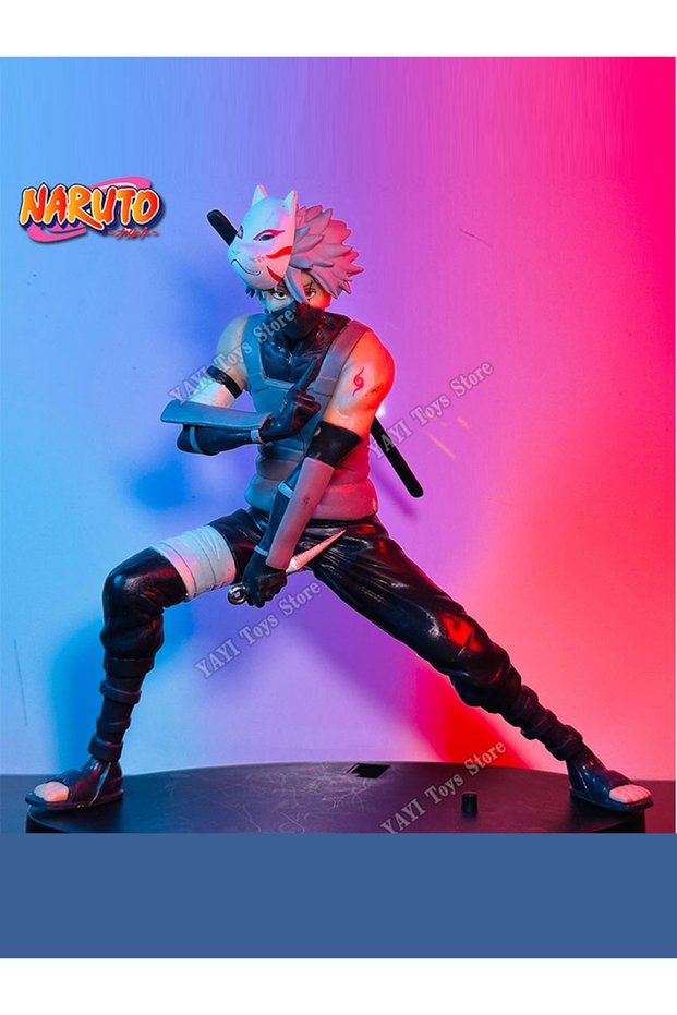 Bandai No Box New Naruto Anime Figure 18cm Hatake Kakashi PVC Action Figure Model Doll car Ornament