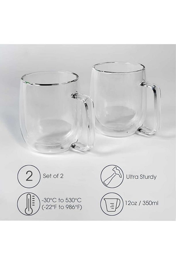 2 Adet Berri Çift Cidarlı 250 ml Kahve Kupası Kupa Bardak - 5