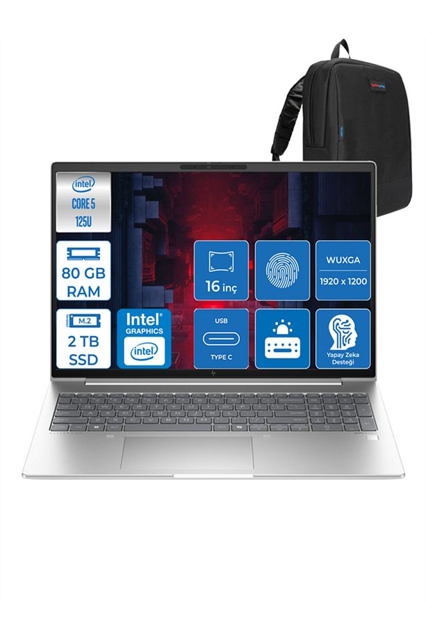 Elitebook 660 G11 Ultra5 125U 80GB Ddr5 2tb SSD 16"' Fhd Wuxga Windows 11 Pro H9C005EAP22 - 1