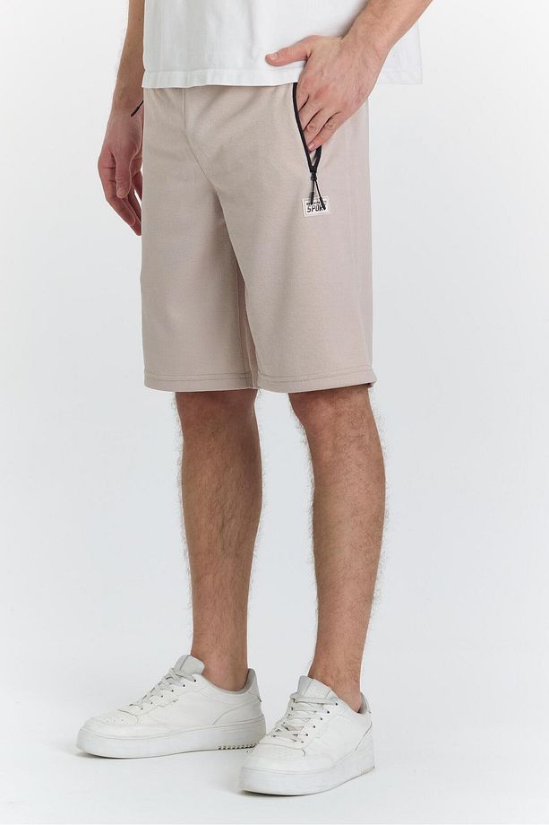Erkek Polycotton Şort Ekru 6051-E - 4