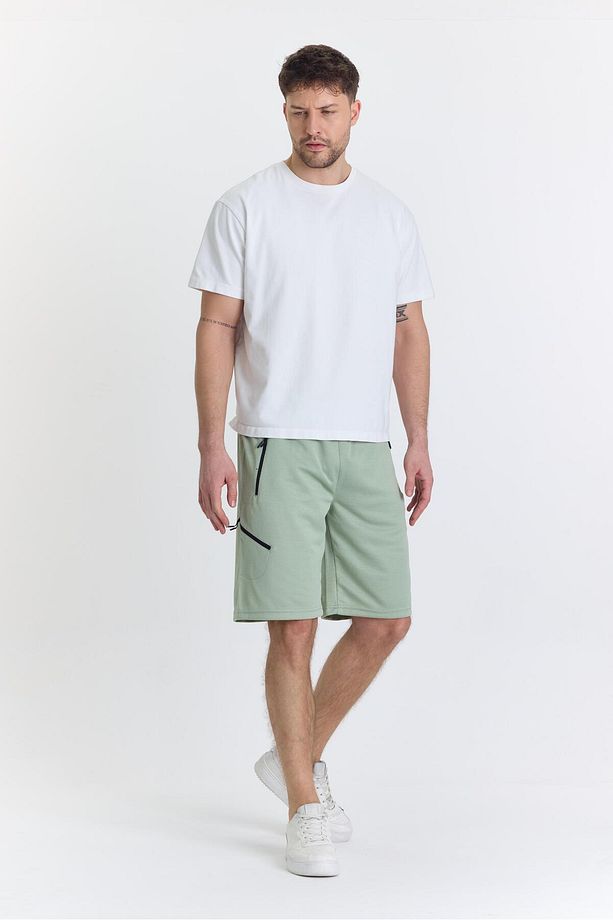 Erkek Polycotton Şort Yeşil 6051-Y - 6