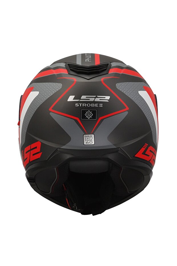 STROBE 2 ÇENE AÇILIR KASK PHANTOM MAT TITANIUM GRİ KIRMIZI - 3