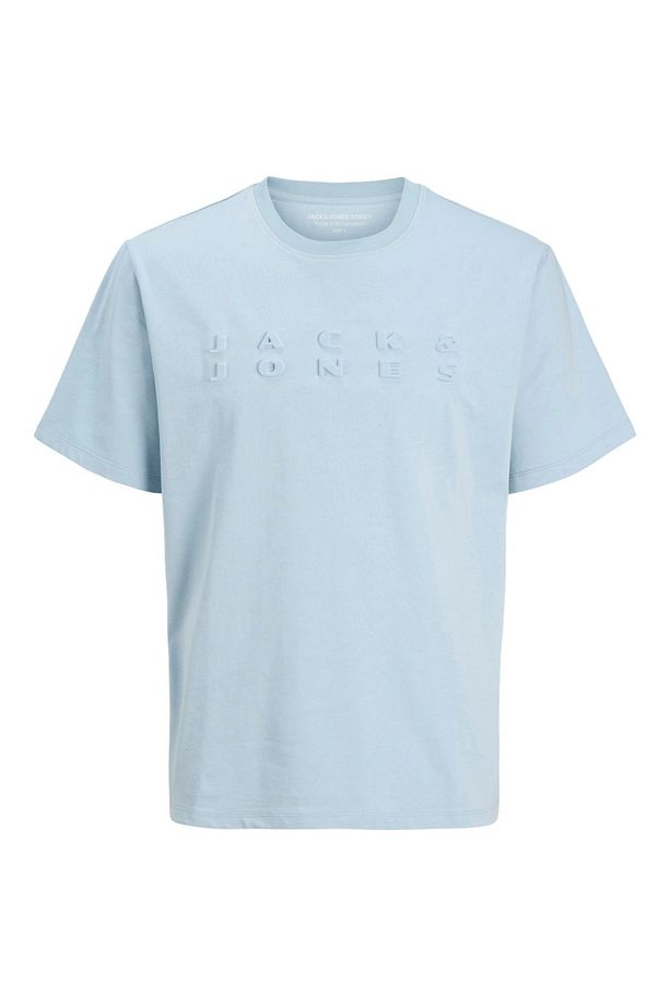 Jack Jones Jcopacer Prınt Tee Ss Crew Neck Erkek Mavi Tshirt 12273295-07 - 1