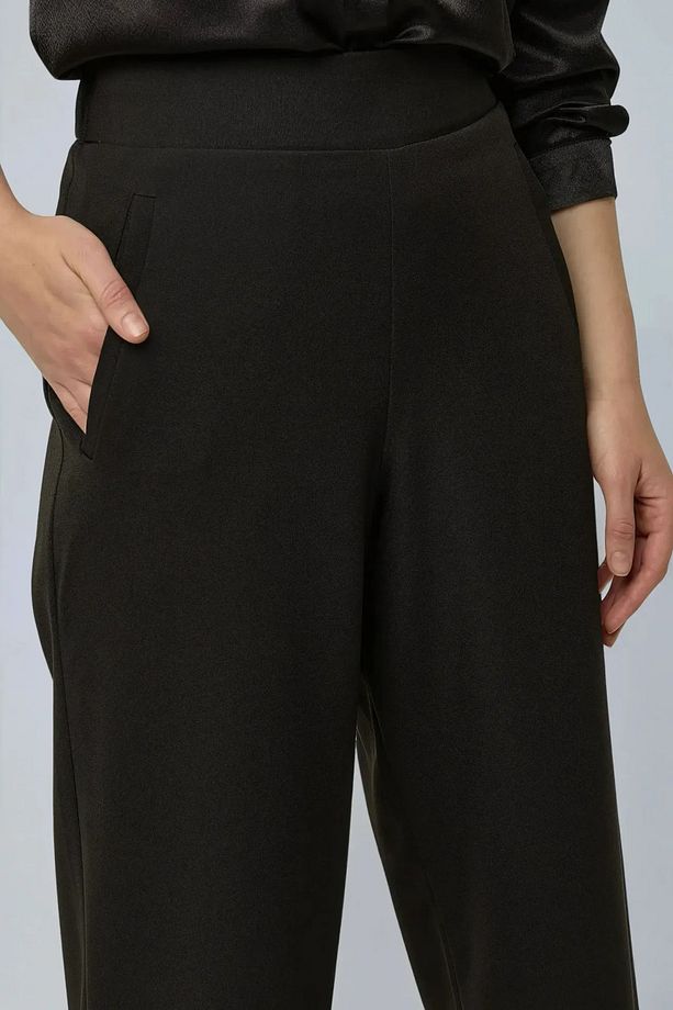 Yüksek Bel Geniş Paça Pantolon - 5