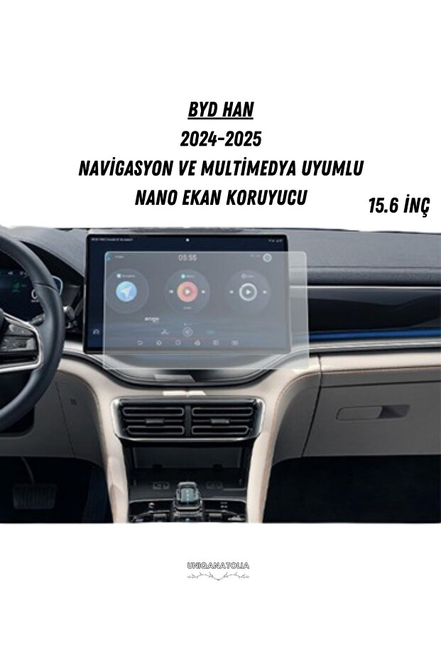 BYD HAN 2024-2025 واقي شاشة نانو متوافق مع الملاحة والوسائط المتعددة
