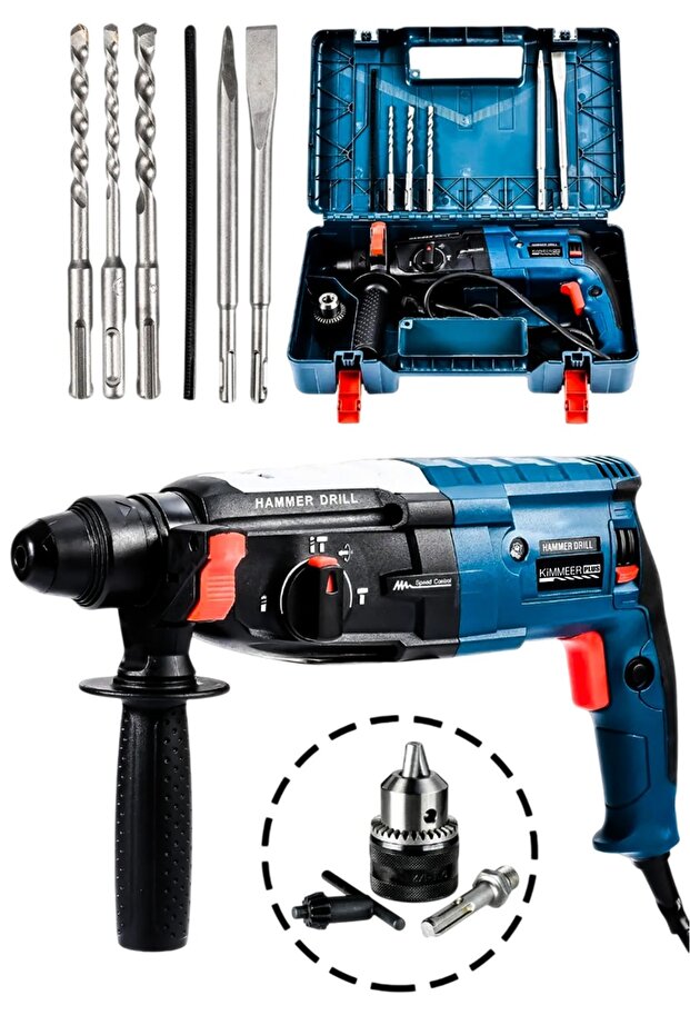 Jetta Power Tools Kimmer Plus 850w Metal Şanzıman Darbeli Matkap Kırıcı Delici Hilti 2-28mm