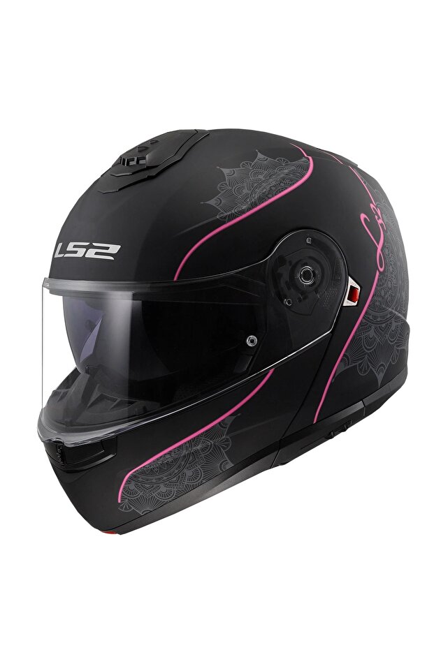 STROBE 2 LUX MAT SİYAH-PEMBE KASK - 1