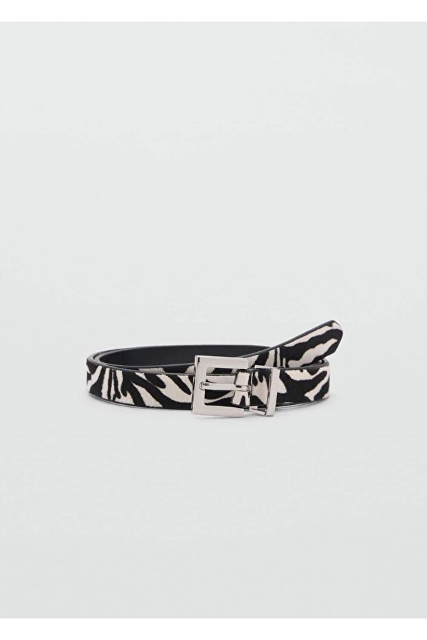 Zebra desenli deri kemer - 2