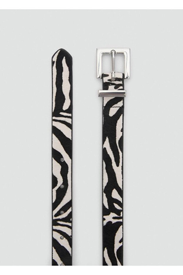 Zebra desenli deri kemer - 1