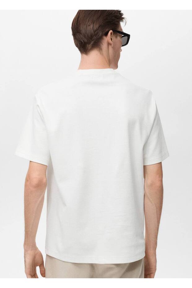 Ribana regular fit pamuklu tişört - 4