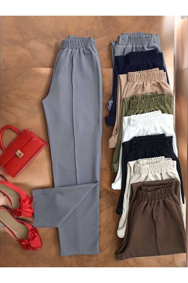 ŞAHİN ÇİMALI BELİ LASTİKLİ DOUBLE PANTOLON 6056 - 1