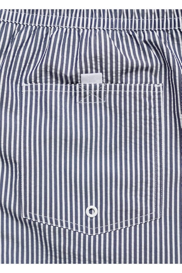 Gofre kumaşlı şort mayo - 5