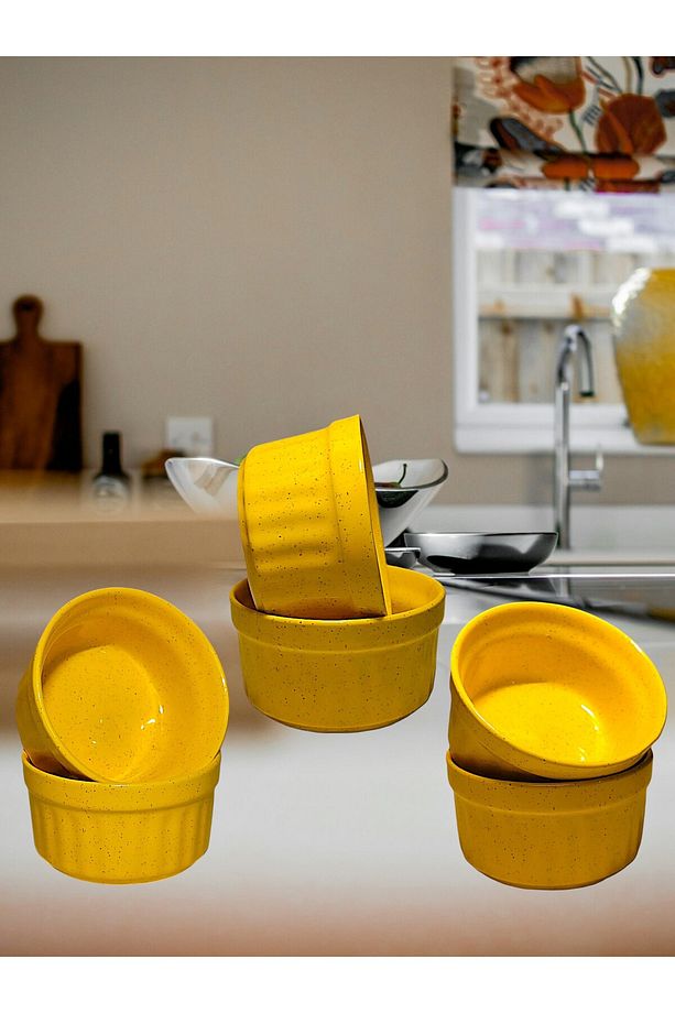 6 Adet 10 Cm 300 ML.Sufle Kabı-Muffin-Cup Cake-Sütlaç-Magnolia-Güveç-Fırın ve Kek Kalıbı. - 4