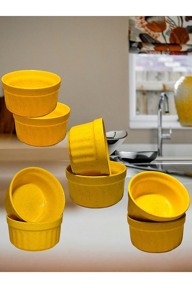 6 Adet 10 Cm 300 ML.Sufle Kabı-Muffin-Cup Cake-Sütlaç-Magnolia-Güveç-Fırın ve Kek Kalıbı. - 1