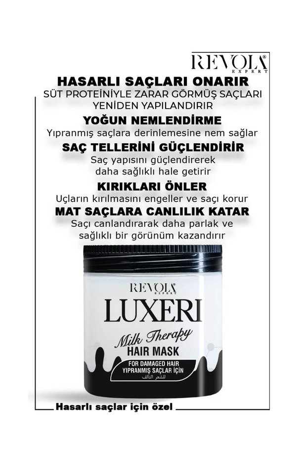 Luxeri Milk Therapy Hair Mask – Repairs and Strengthens Damaged Hair 500ml