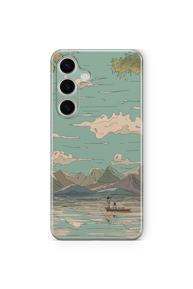 Samsung Galaxy S23 Compatible Artistic Pattern Design Printed Transparent Case
