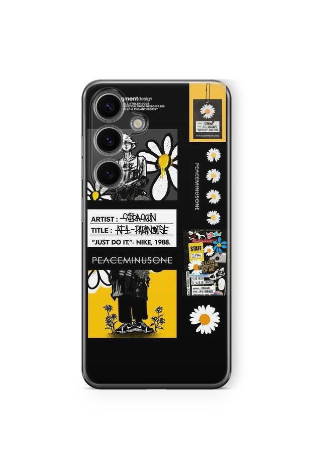 Samsung Galaxy S23 Fe Compatible Peaceminusone Design Printed Transparent Case