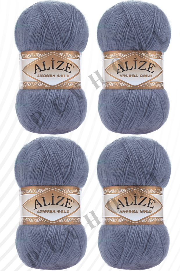 Alize Angora Gold El Örgü İpi İpliği Yünü Yeleklik İp 4 Adet Akrilik Yün İplik - 1
