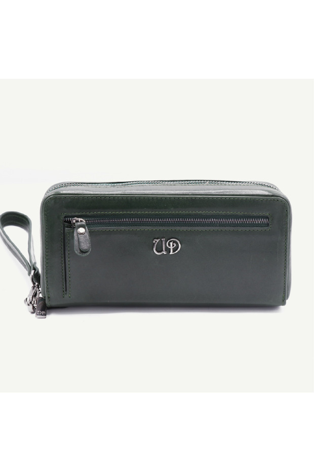 Uderra Men's Genuine Leather Dark Green Portfolio Wallet - Bnet0114