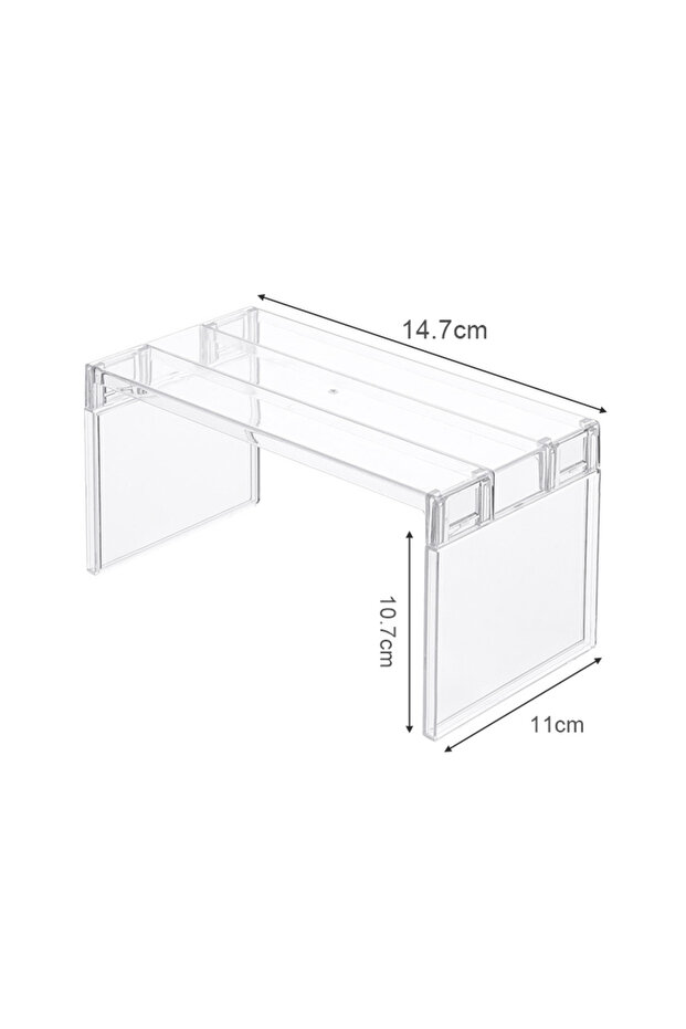 S Refrigerator Organizers Storage Rack Fridge Layered Separator Shelves Transparent Desktop Stand S.