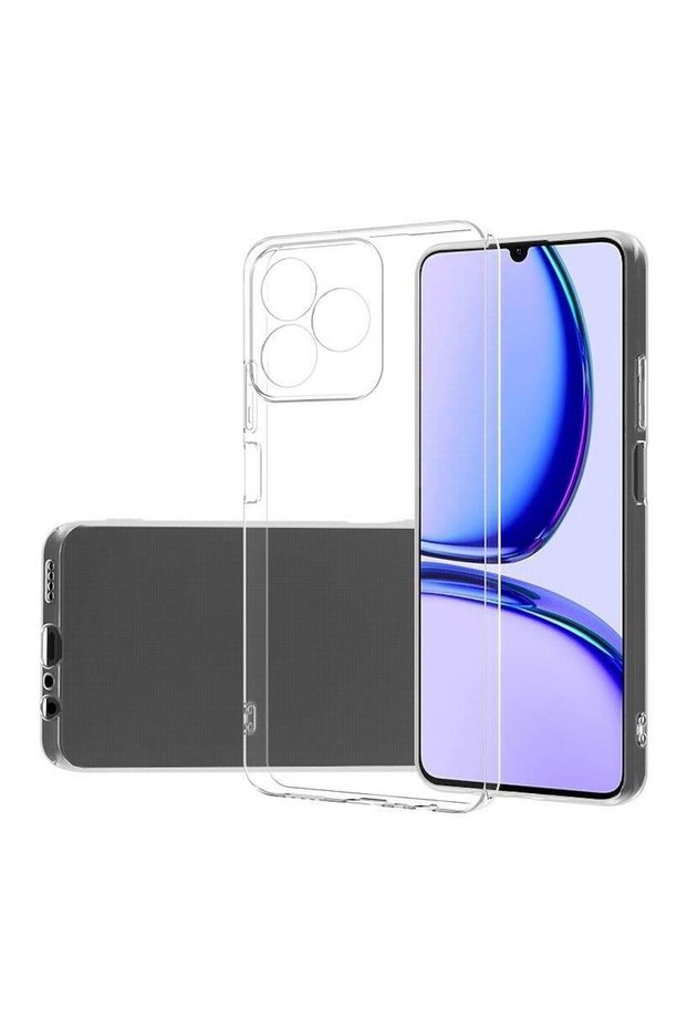 Realme C53 Compatible Case Zebana Transparent Soft Silicone Case Transparent