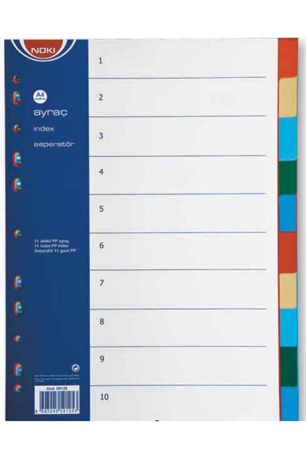 Ayraç/Seperatör 10Renkli Poşette A 4 Ebat 10 Poşet - 1