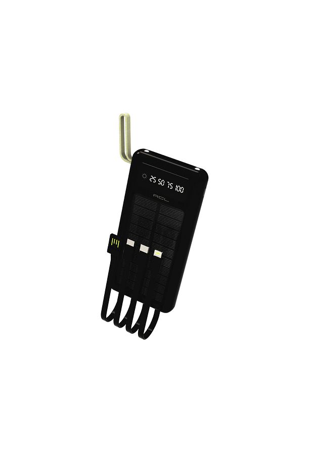 Pw-59 10000mah Güneş Enerjili Taşınabilir Şarj Cihazı - Çift Led Fenerli, Lcd Ekranlı, 2 Usb-a Ç - 2