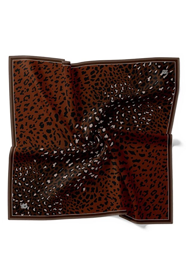Leopard Pattern Sparkling Crystal Scarf - 1
