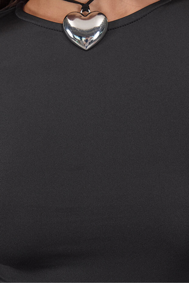 Bisiklet Yaka Uzun Kollu Basic Bluz B0074-G1 - 2