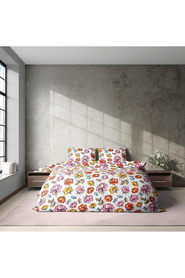Cotton Collection Ranforce R Tek Kişilik Nevresim Takımı Çiçek Bahçesi - 1
