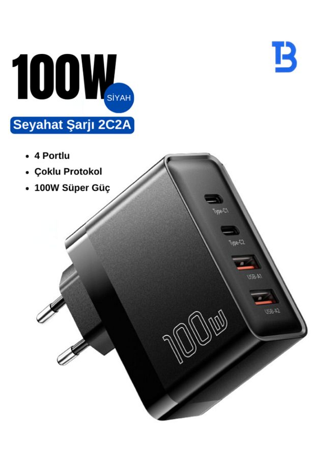 Bt-03 100w 4 Port Usb Type-c Hızlı Şarj Adaptörü - 2