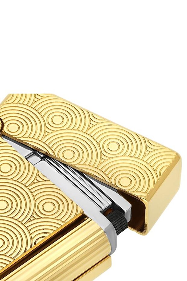 Initial Guilloche Gold Daire Işlemeli Puro Çakmağı 20845 - 5