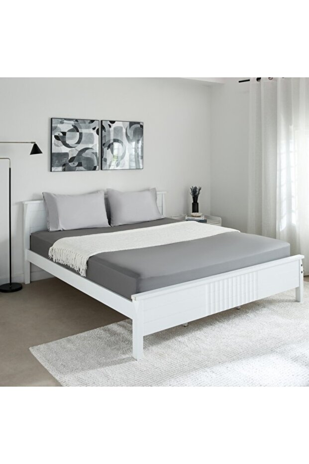 ملاءة سرير كينج أساسية من القطن الصلب - 8