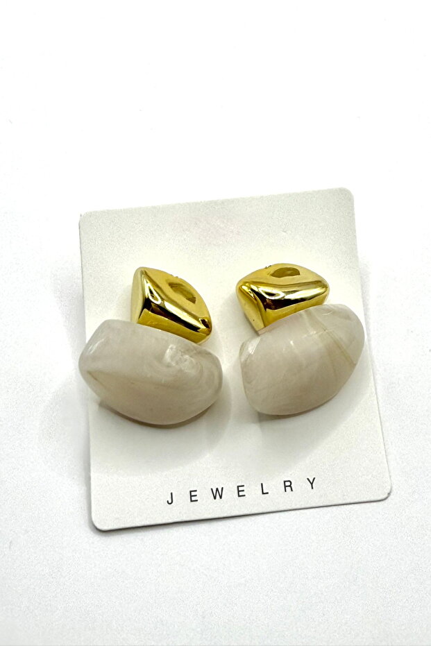 Women's Earrings Imported Series Acrylic Irregular Stone Model Non-Tarnish Earrings