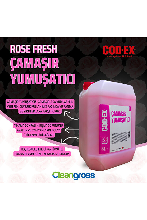 Çamaşır Yumuşatıcı Rose Fresh 4 Litre - 1