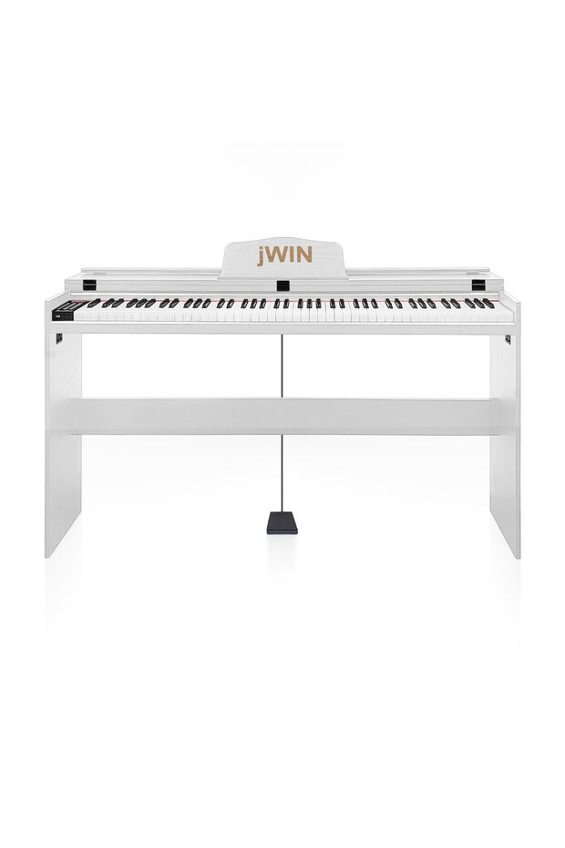 JWIN SDP-92 Tuş Hassasiyetli 88 Tuşlu Kapaklı Dijital Piyano - Beyaz