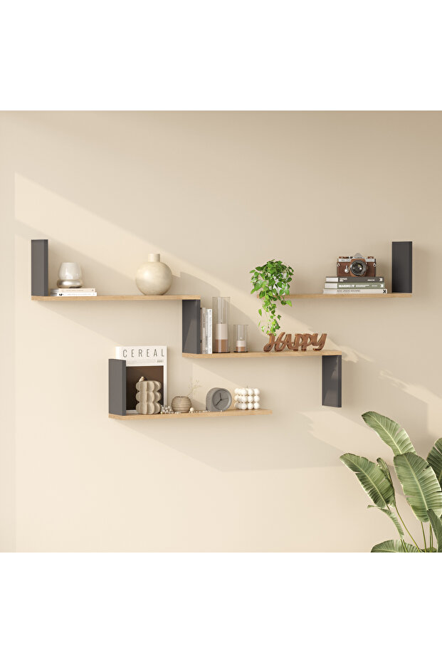 Shelf 28 Duvar Rafı Sepet-Antrasit WL28-SA - 2
