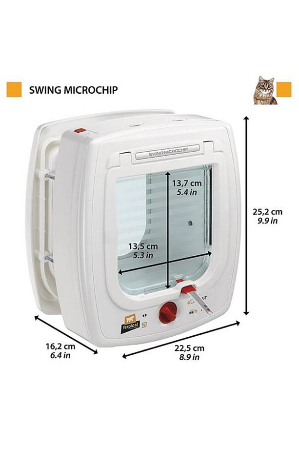 Swing Microchip Mikroçipli Brown Kedi Kapısı - 2