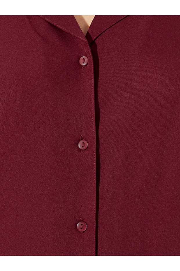 قميص سادة بقصّة عادية وفتحة صدر - 3