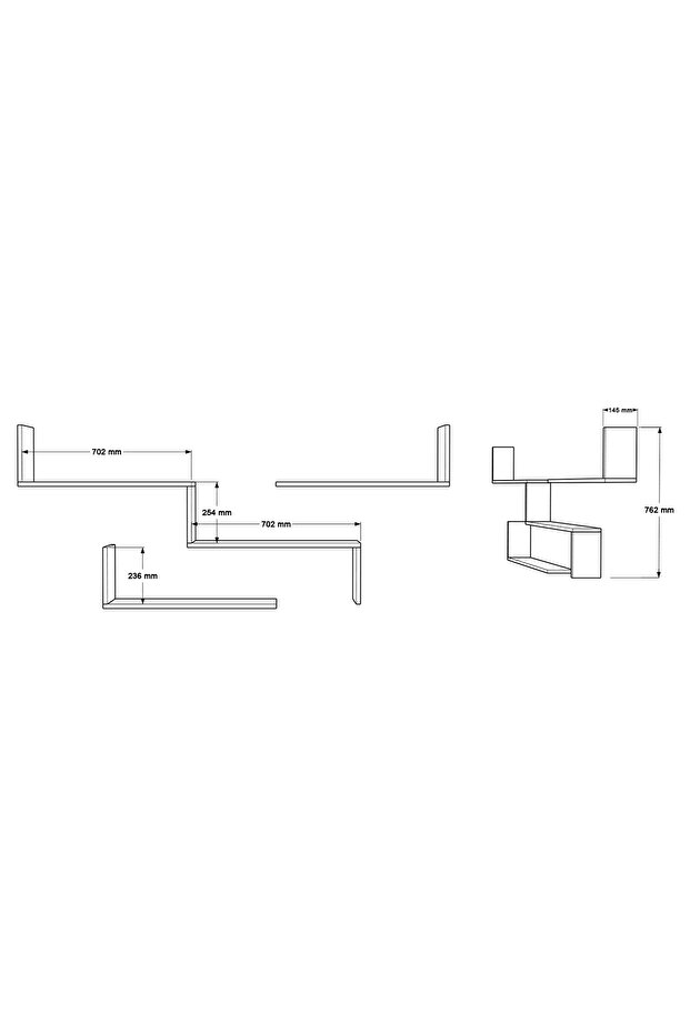 Shelf 28 Duvar Rafı Sepet-Antrasit WL28-SA - 5