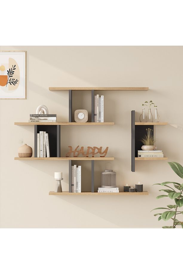Shelf 25 Duvar Rafı Sepet-Antrasit WL25-SA - 1