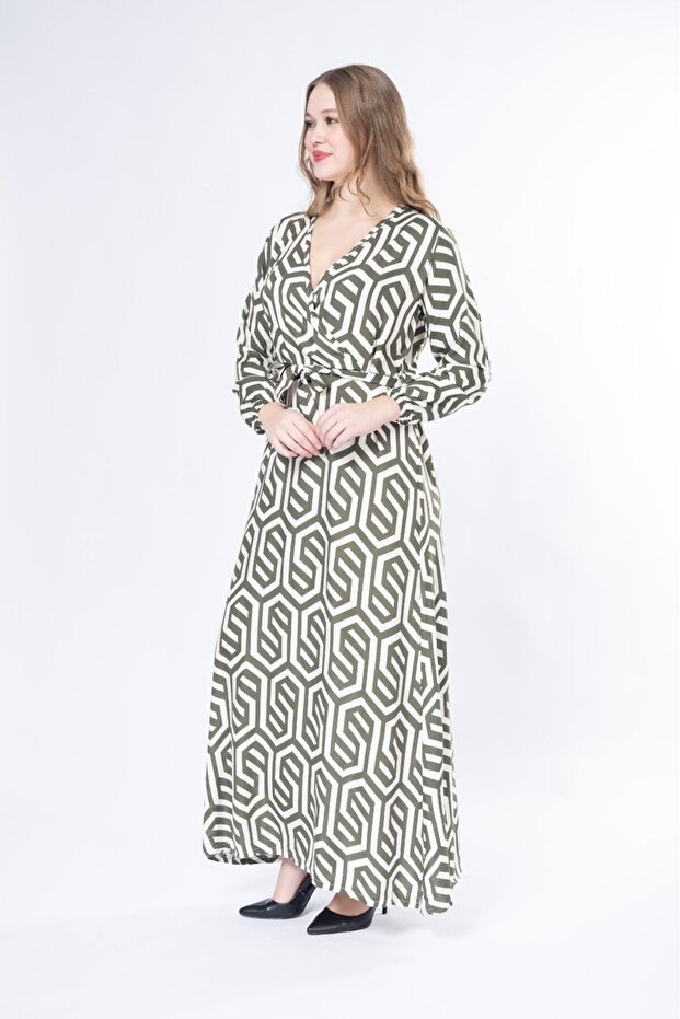 Rochie lungă cu mânecă lungă țesută de vară - 8