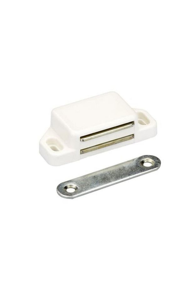 (3 ADET) 5,7cm Büyük Beyaz Mıknatıslı Çıt Çıt Pvc Sineklik Mobilya Kapak Tutucu - 3