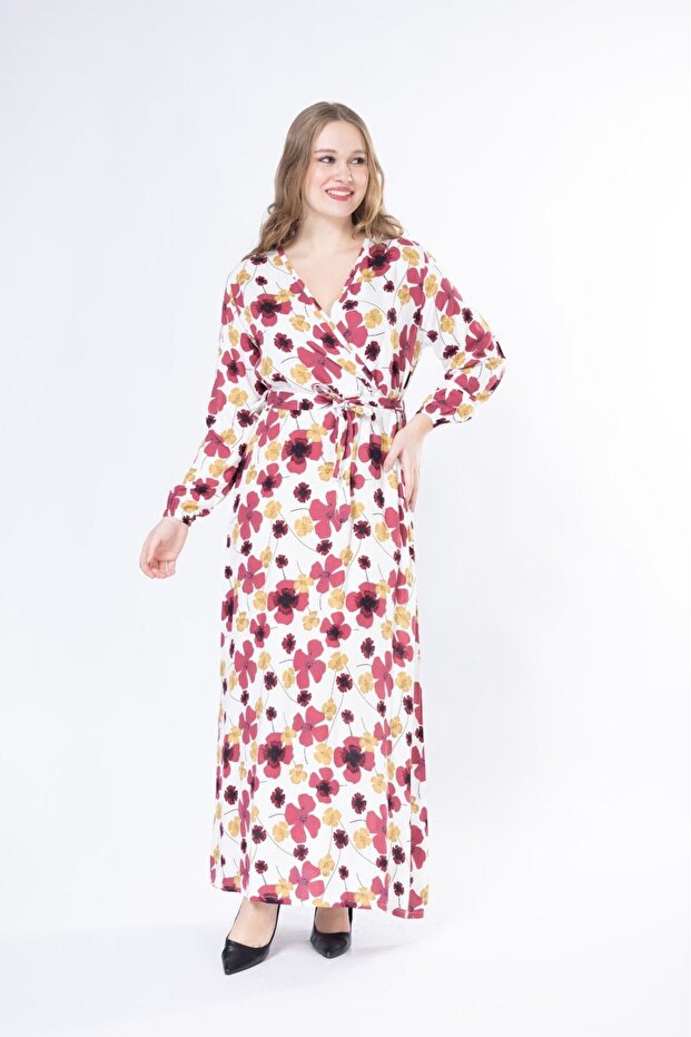 ROCHIE LUNGĂ CU MÂNECĂ LUNGĂ ȚESUTĂ DE VARĂ - 7