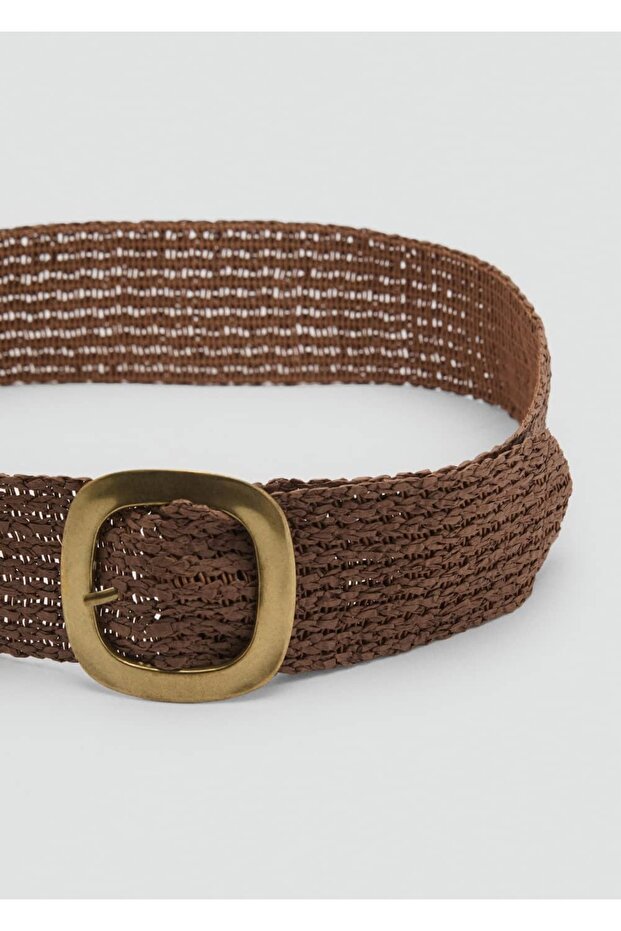 Oval tokalı hasır kağıt kemer - 1