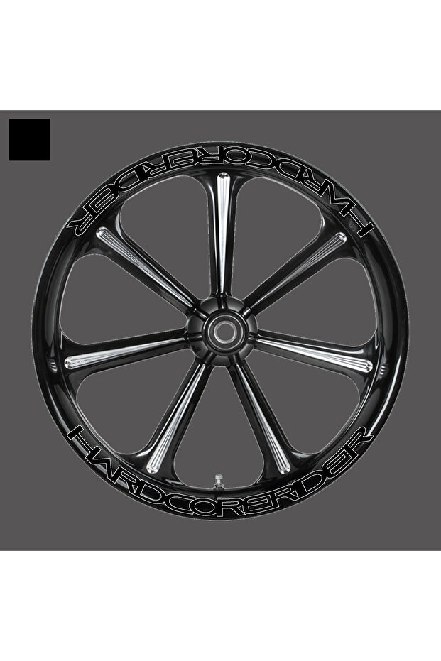 Hard core rider wheel rim sticker motorcycle wheel sticker sticker decal adhesive 8pcs