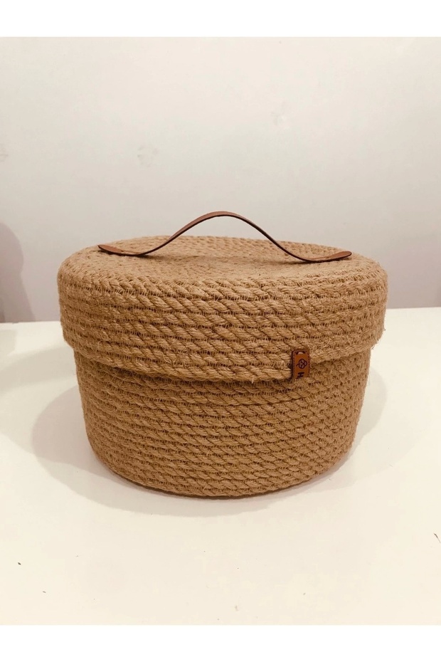 Organizer Basket with Lid 24x15cm Handmade